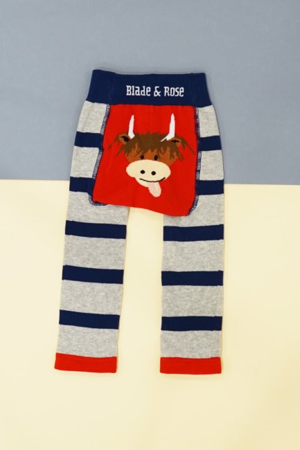 Navy-rood-grijs Highland Cow Baby/peuter Legging Mountain Warehouse Nieuw