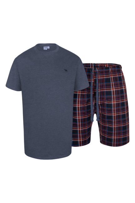 Fashion Denim-marl Stansted D555 Heren Kingsize Loungewear Set Mountain Warehouse