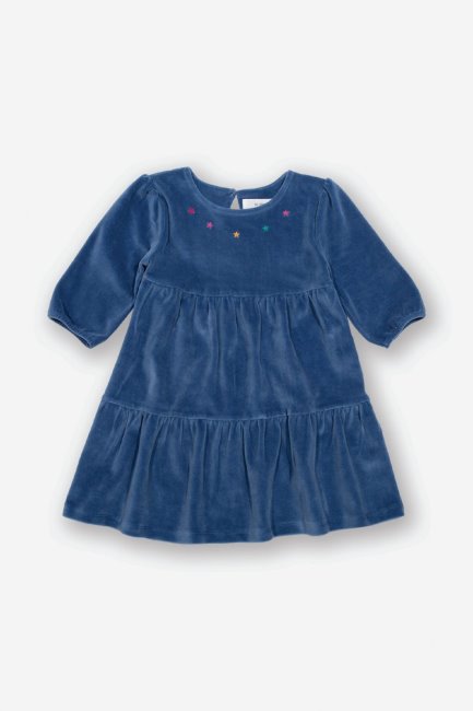 Beste Fluweelachtige Feestjurk Voor Baby's/kinderen, Navy Mountain Warehouse