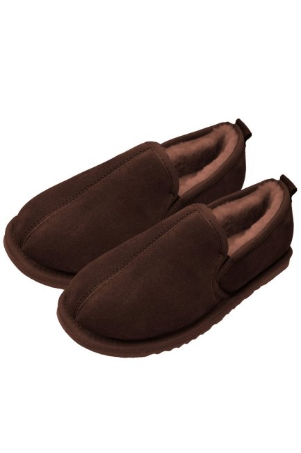 Chocolade Heren Pantoffels Met Schapenvacht Gevoerde Harde Zool Mountain Warehouse Collecties