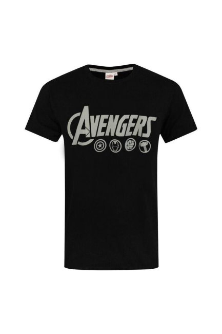 Nieuw Zwart-grijs Bergmagazijn The Avengers Logo Heren Pyjama Set