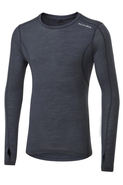 Merino 50 Unisex Mtb-basislaagtop Met Lange Mouwen, Navy Mountain Warehouse-collectie