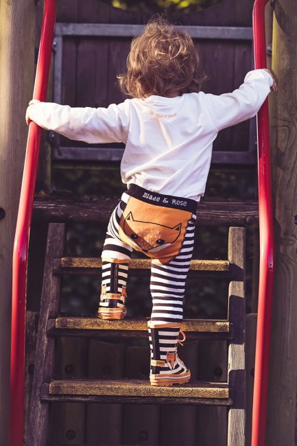 Fox Baby/peuter Legging Mountain Warehouse Zwart-vanille Merck