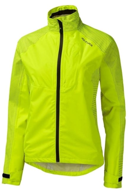 Hi-viz-geel Origineel Nachtzicht Storm Dames Waterdichte Fietsjack Mountain Warehouse