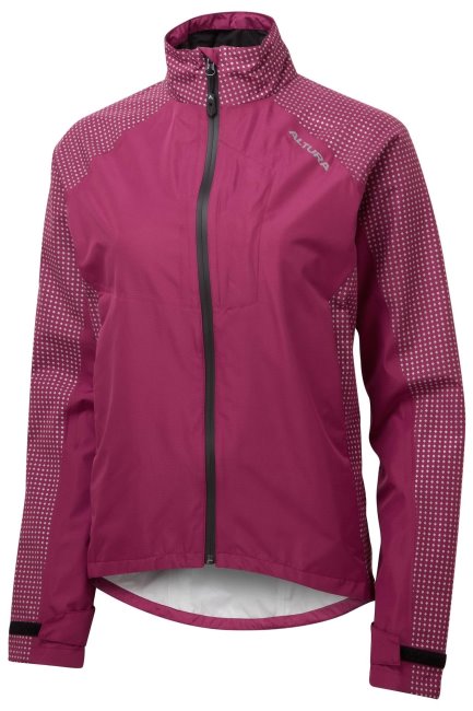 Roze Merk Nightvision Storm Waterdichte Fietsjack Voor Dames Mountain Warehouse