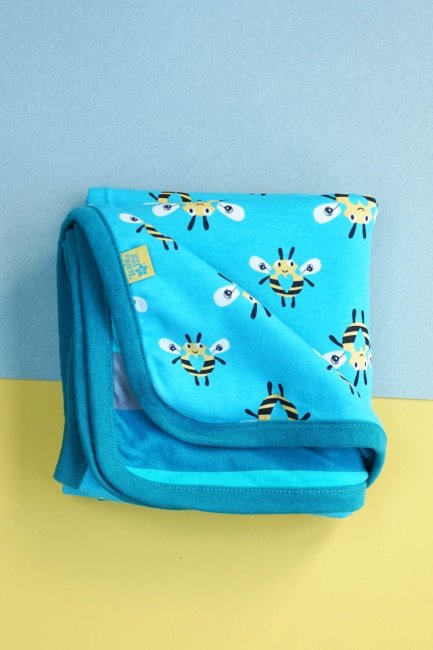 Bergmagazijn Teal-gele Collectie Buzzy Bee Deken