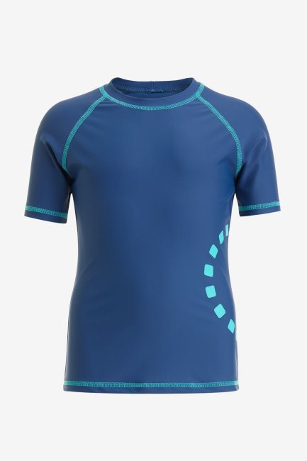 Kinder Rash Vest Met Korte Mouwen Mountain Warehouse Blauw-turquoise Best